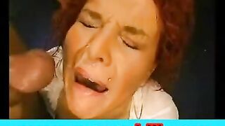 Different Wanton Chicks Enjoys Cum-Facial Released By Many Penises