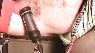 milking my penis with a cow udder milking machine