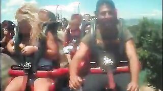 Roller Coaster Titties Falls Out