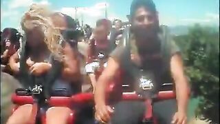 oh noes! my titties fall out on the rollercoaster!