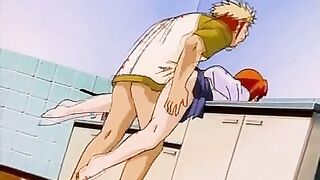 Hentai girl with bound hands on dick