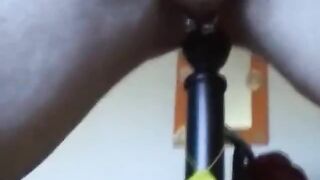 Guy Ass Fucks His Bed Post