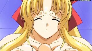 Blonde hentai chick gets her pussy fucked by a huge sex toy