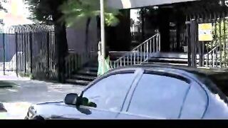 Parking lot blonde blowjob