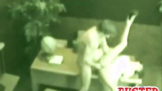 Two Employees Working Hard Late At Night At The Classroom