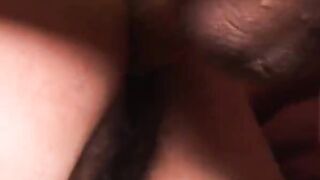 Naughty Brunette Sexpot  Rubs Unshaven Vagina And Gets Fucked 