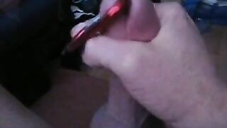 Locked Cock Still Cums!