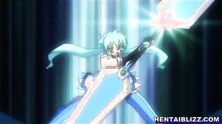 Hentai schoolgirl sucking stiff dick and swallowing cum