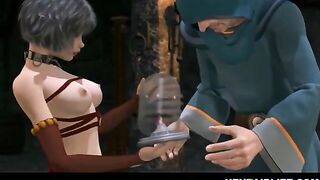 3D tied up hentai girl gets punished and penetrated