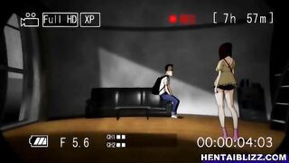 Cute hentai girl oralsex and hot tittyfucking