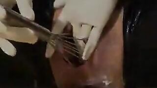 latex angel whisks her gaping pussy