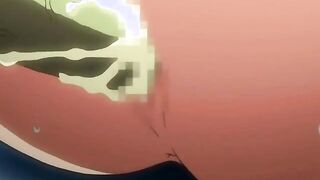 Busty hentai caught and drilled by furry anime tentacles
