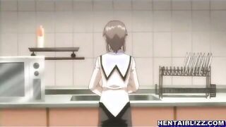 Hentai coeds sharing a lucky guy cock