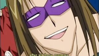 Tied up anime brunette gets fingered wetpussy and fucked by some brats