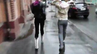 Softcore walking of my teenagers in Kiev
