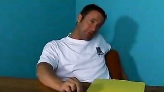 Busty babe takes stiff cock up vagina