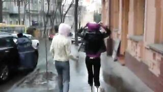Softcore walking of my chicks in Kiev