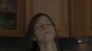 Beata got boned on the kitchen unit