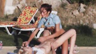 Natashas poolside fun