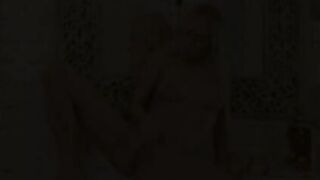 Charming blond Carla touching pussy