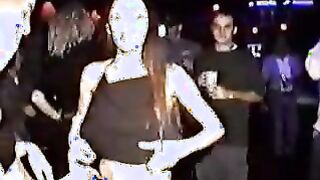Top Pulled Down By GF At Club Who Then Flashes Her Tits