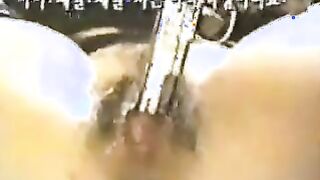 Hairy Japanese Pussy Fucked By A Handgun - Clit Rub & Squirt