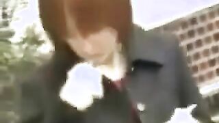 Guy Jerks Off Onto Japanese Girl In Public