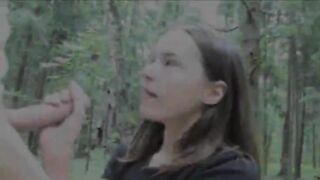 Adventure blowjob in the forest
