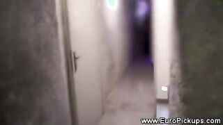 Sexy blonde bounces pussy for cash on cock