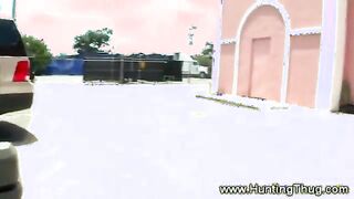 This guy gets bent over by the car to be ass fucked