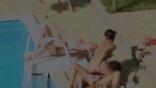 Three chicks secret erotica by the pool