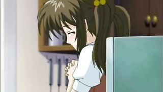 Cute hentai coed gets licked her tits and wetpussy