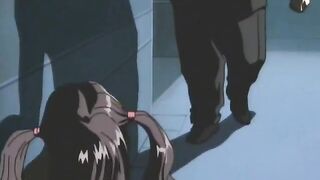 Chained hentai slave gets double cock shemale fucked