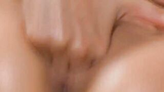 Incredible blonde babe closeup strip