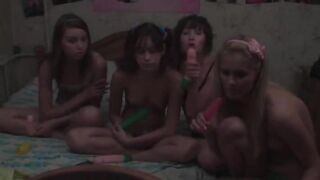 Four czechian teens in live show