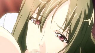 Naughty hentai doctor with huge boobs tittyfucking and facial cumshoting