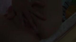 Pussy fingering and toying in kitchen