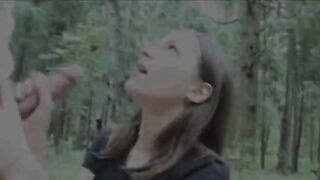 Adventure blowjob in the forest