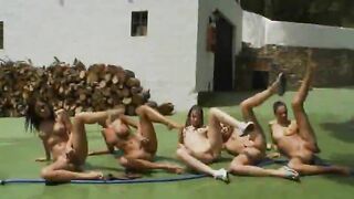 Five naked schoolmates whole diesel team