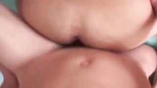 Blonde twink gives blowjob and rides anally a huge dick