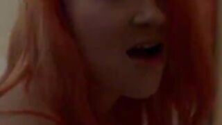 Redhead model shows her body from Russia