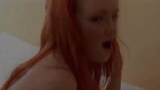Redhead model shows her body from Russia
