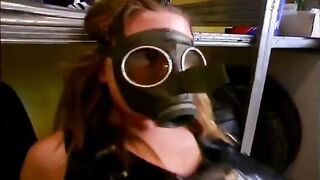 Hot slave chick sucks a masters cock