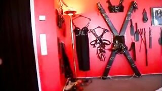 Wild lesbian domina tortures a hot girl