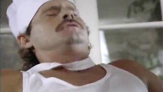 blonde milf catches chef jerkin and fucks him