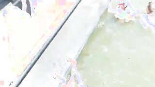 Young Girls Go Swimming and Flash tits to Camera