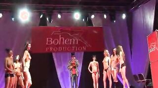 Hot strippers walking in sexy lingerie