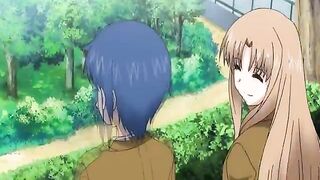Cute hentai coed hot blowjob and swallowing cum