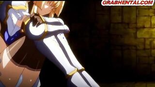Bondage hentai with gagged brutally fucked in the dungeon