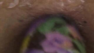 violet toy in a asian asshole